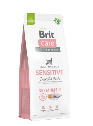 Сухий корм Brit Care Dog Sustainable Sensitive для собак з чутливим травленням, з рибою та комахами, 12 кг