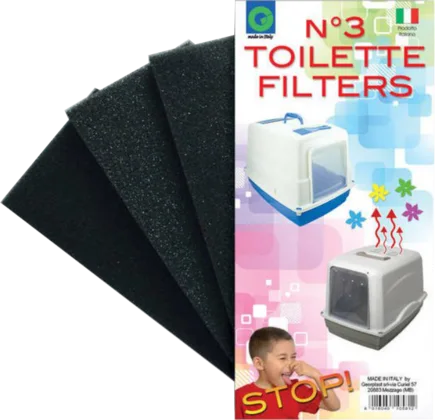 Комплект фільтрів для туалету "Galaxy" або "Roto Toilet", 3 шт, 12х5,6 см
