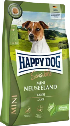 Сухий корм Happy Dog Mini Neuseeland для собак дрібних порід вагою до 10 кг з чутливим травленням з ягням та рисом, 800 г