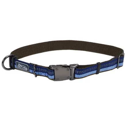 Coastal K9 Explorer Collar КОСТАЛ К9 ЕКСПЛОРЕР світловідбивний нашийник для собак, 2.5х46-66см Сапфіровий