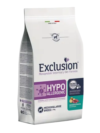 Exclusion Hypoallergenic Medium&Large Breed з олениною для середніх та великих порід собак з харчовою алергією 2 кг
