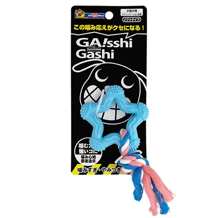 DoggyMan Chew Toy Star with Rope ДОГГІМЕН ЗІРКА З МОТУЗКОЮ жувальна іграшка для собак Блакитний