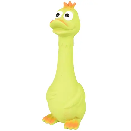 Flamingo Duck Sitting ФЛАМІНГО СИДЯЧА КАЧКА латексна іграшка з пищалкою для собак 7х6х20 см