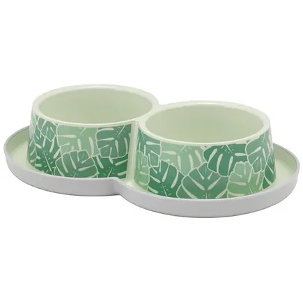 Moderna Double Trendy Dinner ЕДЕМ подвійна миска для котів, 2х350мл Cвітло зелений