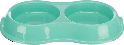 Миска Trixie для собак, подвійна, 2х200 л, d:11 см, 26х4х14 см (пластик)