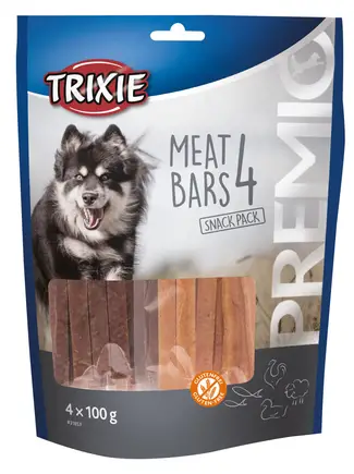 Ласощі Trixie Premio 4 Meat Bars для собак, з куркою, качкою, бараниною і лососем, 4 x 100 г