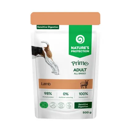 Nature's Protection Prime Sensitive Digestion Adult Dogs Lamb Вологий корм для собак з чутливим травленням з ягням, 500 г