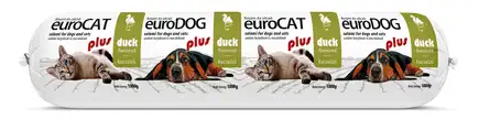 Корм вологий EuroDog/EuroCat Salami PLUS Duck для собак і котів салямі з качкою 1 кг