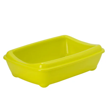 Moderna Arist-O-Tray Large МОДЕРНА АРІСТ-О-ТРЕЙ ЛАДЖ туалет з бортиком лоток для котів, 50х38х14см Лимонний