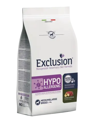 Exclusion Hypoallergenic Medium&Large Breed з кониною для середніх та великих порід собак з харчовою алергією 2 кг