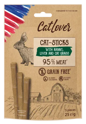 CatLover Sticks rabbit liver 5*5g/CatLover Палички для котів із кроликом, печінкою та котячою травою