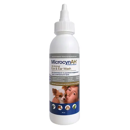 Microcyn Eye&Ear Wash МІКРОЦИН краплі для очей і вух всіх видів тварин 0,09 л