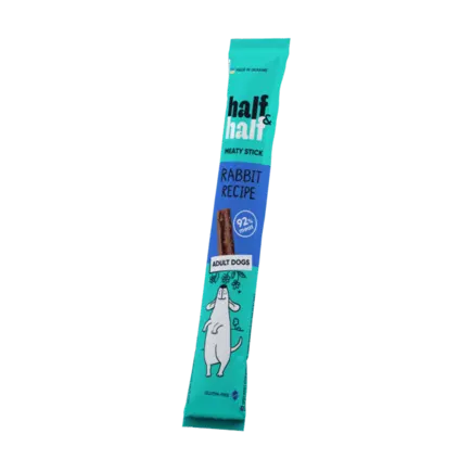 Ласощі Half and Half м ясна паличка з кроликом, для собак, 12 г