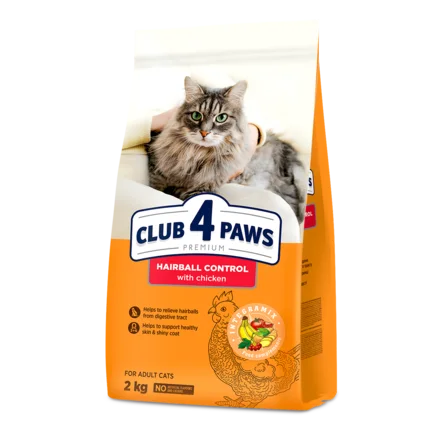 С4Р Premium сух виведення шерсті коти, 2 кг