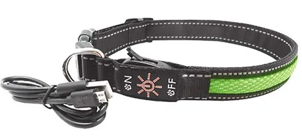 Нашийник LED AnimAll для собак M 2,5 / 40-50 см, зелений