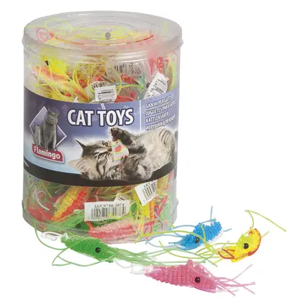 Flamingo Plastic Shrimp ФЛАМІНГО КРЕВЕТКА іграшка для котів 1,5х6 см