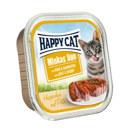 Вологий корм HC Duo Rind&Kaninchen 100g для котів у вигляді паштету в соусі з яловичиною та кроликом