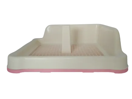 Animall туалет під пелюшку з сіткою, стовпчиком і стінкою М (48,5x40,6х15cм), P 962-А рожевий