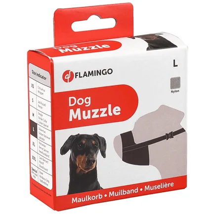 Flamingo Muzzle Nylon L ФЛАМІНГО НЕЙЛОН намордник для собак порід лабрадор, доберман, ретрівер L