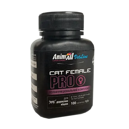 Вітаміни AnimAll VetLine CAT FEMALE PRO для дорослих кішок 0.5 г × 100 табл