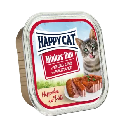 Вологий корм HC Duo Geflugel&Rind 100g для котів у вигляді паштету в соусі з птицею та яловичиною