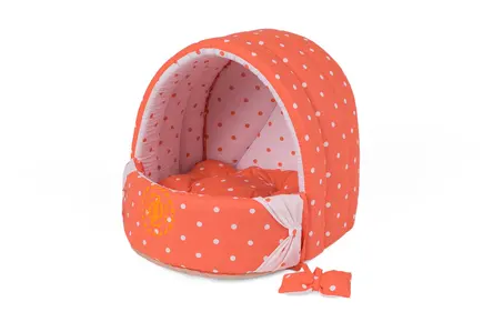 Лежанка Zoom Zoom Zoo Polka кораловий, білий, розмір 1, 35х30 см
