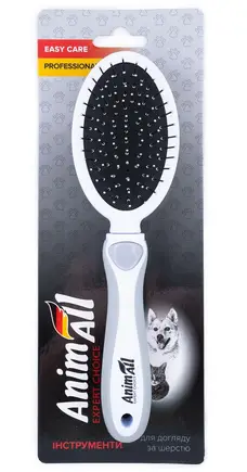 Гребінець-щітка 2 в 1 AnimAll Groom, сіра