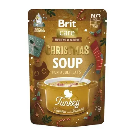 Вологий корм Brit Care Christmas Turkey Soup - для котів різдвяний суп з індичкою, 75 г