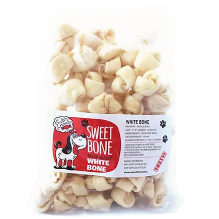 Ласощі Sweet Bone Кістка біла дута Дента 38 шт / упак, 456 г