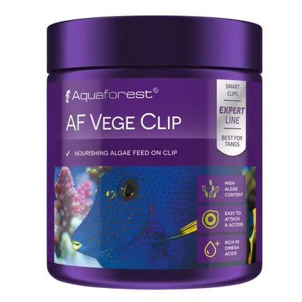 Корм для морських риб Aquaforest AF Vege Clip 100 г - кліп-корм з водоростями для травоїдних і всеїдних риб
