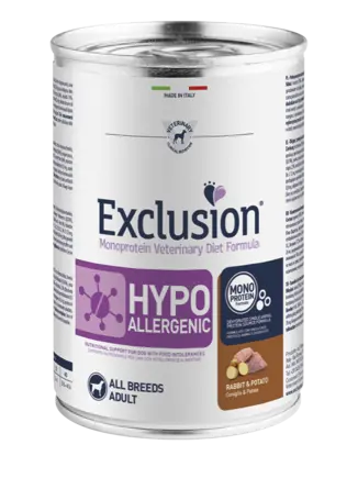 Консерва Exclusion Hypoallergenic з кроликом для собак з харчовою алергією 400 г