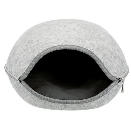 Будиночок-лежак Trixie для котів фетровий світло-сірого кольору 40 × 24 × 46 см