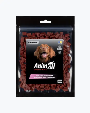 Ласощі для собак AnimAll Platinum Соломка міні з куркою 200 г