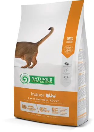 Сухий корм для дорослих котів які мешкають у будинку Nature's Protection Indoor 7кг