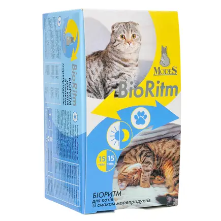 Біоритм (BioRitm) полівітамінний комплекс для котів зі смаком морепродуктів, MODES