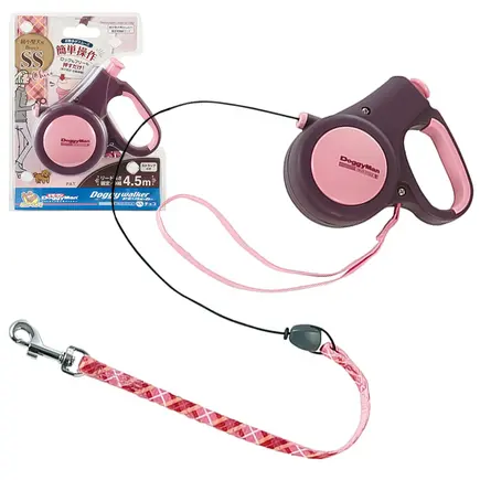 DoggyMan Retractable Lead Trad Style SS ДОГГІМЕН ДОГГІ ВОЛКЕР повідець рулетка для собак до 8кг, трос 4.5м Шоколадний