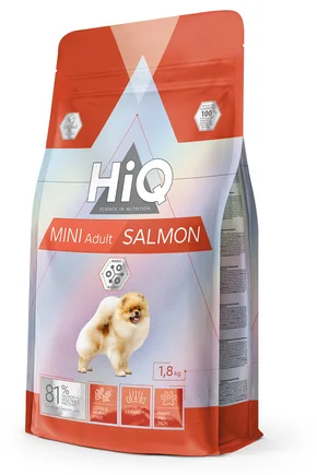HiQ Mini Adult Salmon Сухий корм для дорослих собак малих порід з лососем, 1,8 кг