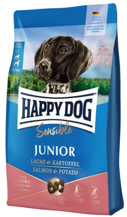 Сухий корм Happy Dog Sensible Junior Lachs & Kartoffel для юніорів віком від 7 до 18 місяців з лососем та картоплею, 10 кг