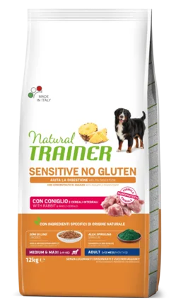 Natural Trainer Dog Sensitive No Gluten Medium&Maxi сухий корм для середніх та великих порід без глютену з Кролятиною 12 кг