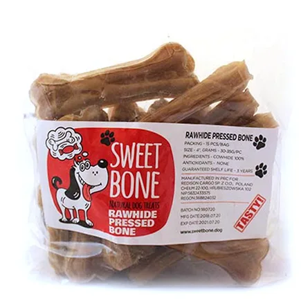 Ласощі Sweet Bone Кістка натуральна пресована 15 шт / упак, 525 г