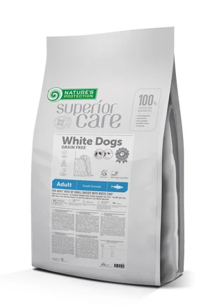 Nature's Protection Superior Care White Dogs Grain Free Herring Adult Small Сухий беззерновий корм для дорослих собак малих порід з оселедцем, 10 кг