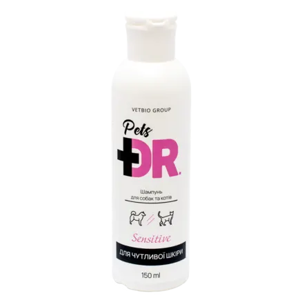 Шампунь Dr.Pets для чутливої шкіри, для собак та котів, 150 мл