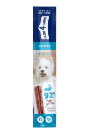 CLUB 4 PAWS М’ясна паличка для собак з чутливим травленням: Лосось. Додатковий корм для собак, 0,012кг