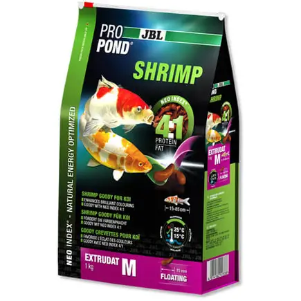 Ласощі в формі креветок JBL ProPond Shrimp для коропів кої, 1.0 кг