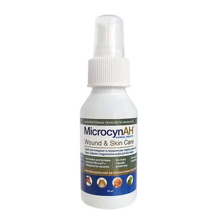 Microcyn Wound&Skin Care Spray МІКРОЦИН спрей для обробки ран і догляду за шкірою всіх видів тварин 0,06 л