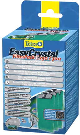 Вкладиш Tetra фільтруючий Filter Pack 250/300 C для внутрішнього фільтра Tetra Easy Crystal 250/300 з активованим вугіллям, 3 шт