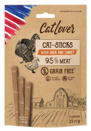 CatLover Sticks duck turkey 5*5g/CatLover Палички для котів із качкою та індичкою, 5*5g
