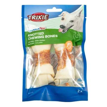 Кісточка Trixie Denta Fun для чищення зубів собак, з куркою, 11 см, 2 шт