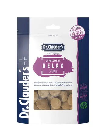 Рослинно-мінеральний фіто-комплекс для собак та котів Dr.Clauder’s Supplement Snack Relax, для заспокоєння та розслаблення у стресових ситуаціях, 150 г