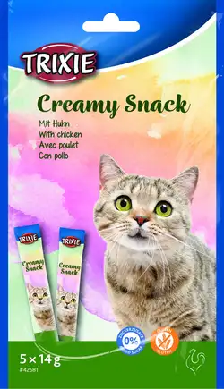 Ласощі Trixie Creamy Snacks для котів, курка, 5 шт/упак, 14 г